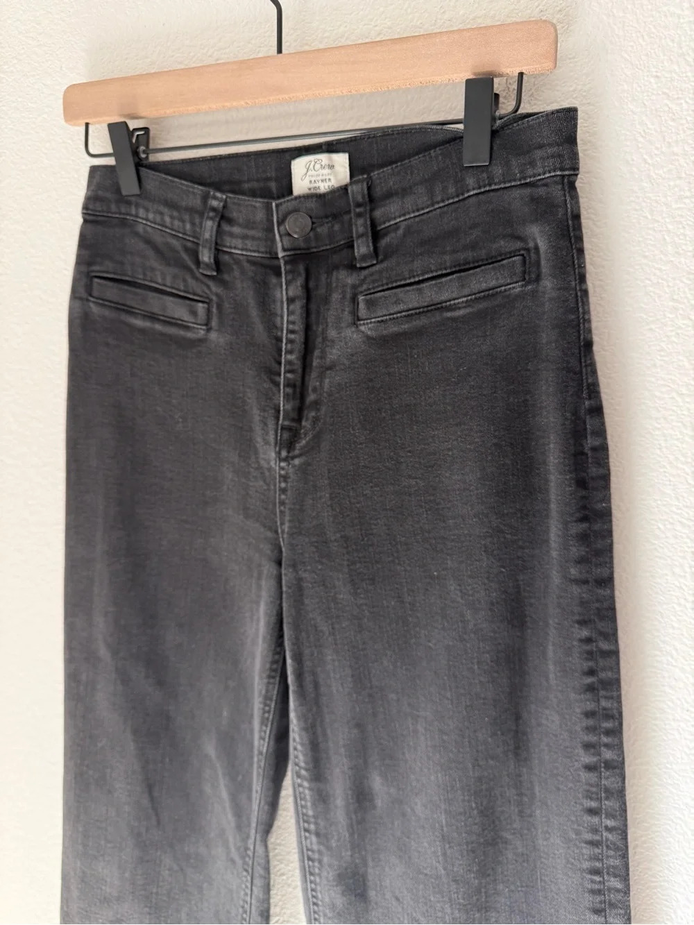 J.Crew Rayner High-Rise Black Slim Wide-Leg Crop Jeans - 27 - EUC - Picture 5 of 9
